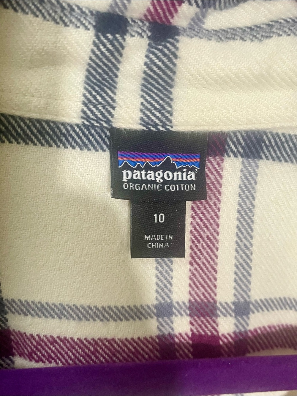Patagonia Shirt Women’s 10 Organic Cotton Flannel Button Front Gorpcore Outdoor - Picture 4 of 11